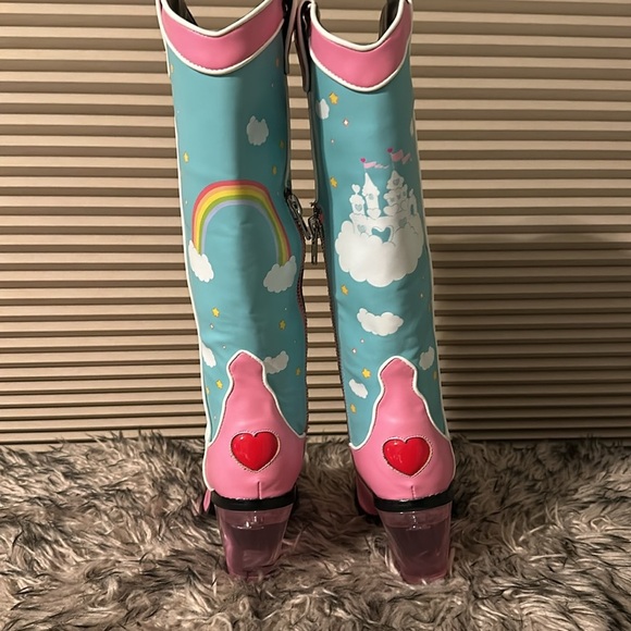 Dollskill Carebear RAINBOW ROUNDUP COWBOY BOOTS 7 - Picture 8 of 10